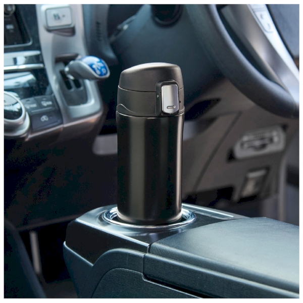 ワンプッシュ真空ステンレスボトル450ml(ブラック)の商品画像4枚目