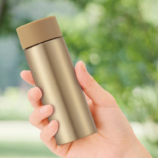 真空ステンレス　ポケットボトル(シャンパンゴールド)【ミニボトル120ml】の商品画像2枚目