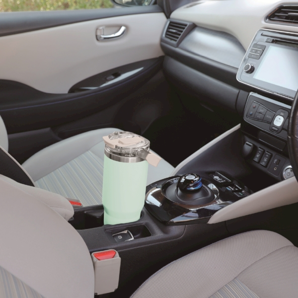 アンサンブル　ハンドル付き真空二重2WAYタンブラー(ストロー付き)(グリーン)の商品画像4枚目