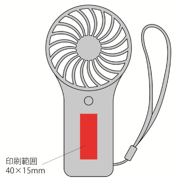 ポータブルハンディファン(ハンドストラップ付き)の商品画像3枚目