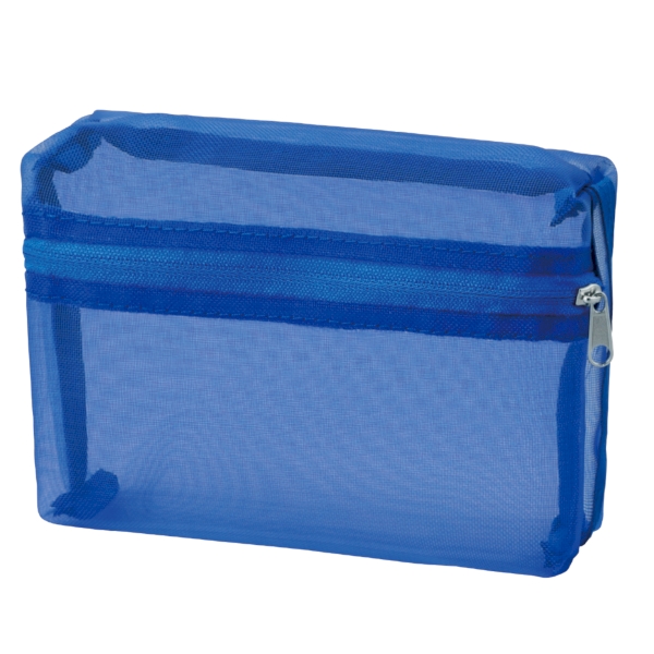 プラシャープ・取っ手付きメッシュボックスポーチ(ブルー)の商品画像4枚目