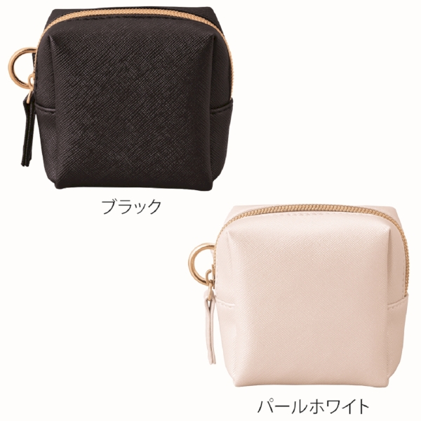 リングカラビナ付きスクエアポーチ(パールホワイト)の商品画像8枚目