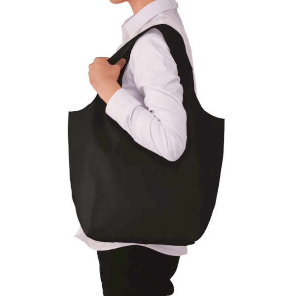 セルトナ・マチ広ラージポータブルエコバッグ(ブラック)の商品画像2枚目