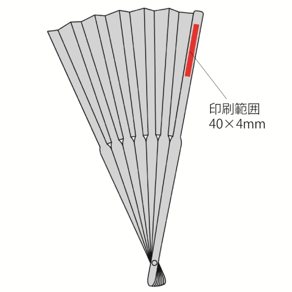 和ごころ竹扇子(黒無地)の商品画像3枚目