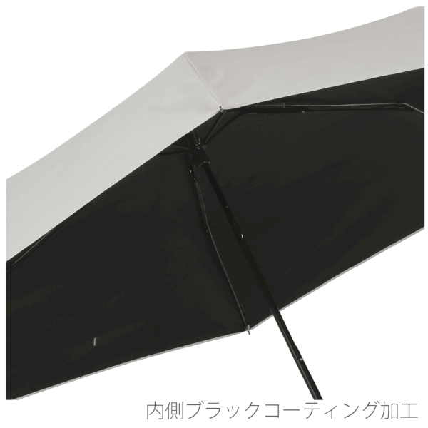 ベーシック男女兼用晴雨兼用折りたたみ傘(オフホワイト)の商品画像2枚目