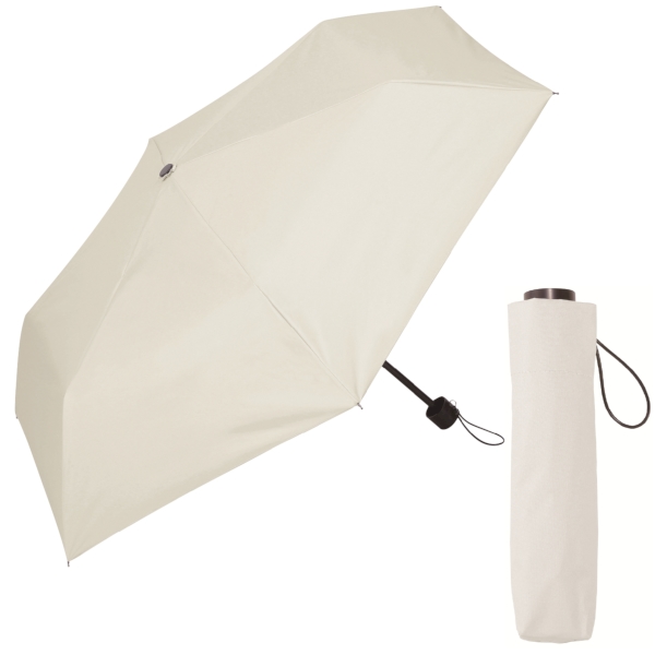 ベーシック男女兼用晴雨兼用折りたたみ傘(オフホワイト)の商品画像4枚目