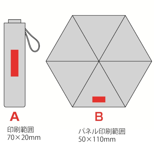 ベーシック男女兼用晴雨兼用折りたたみ傘(ブラック)の商品画像3枚目