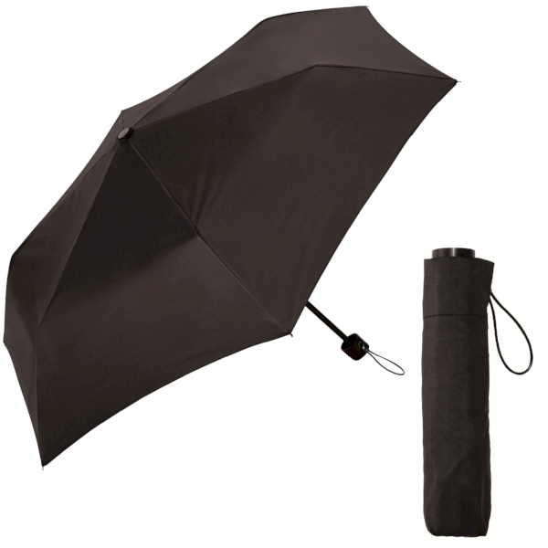 ベーシック男女兼用晴雨兼用折りたたみ傘(ブラック)の商品画像4枚目