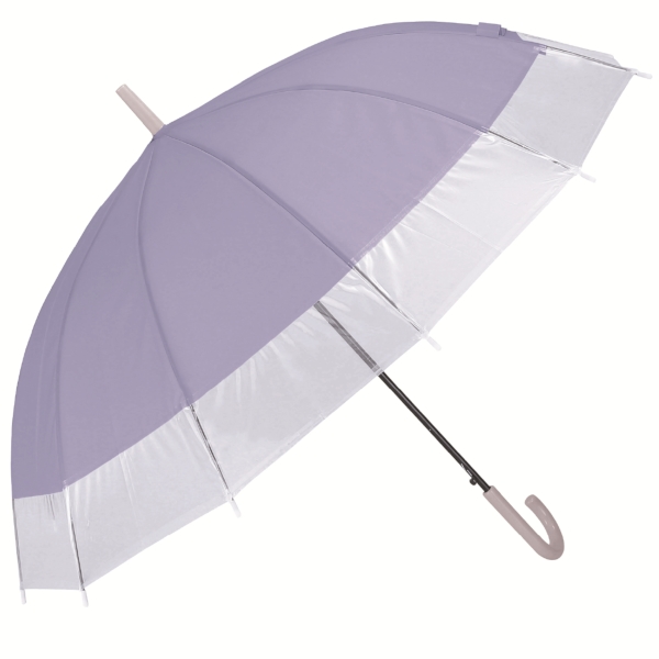 ジェムブレラ12本骨ジャンプ傘(パープル)の商品画像2枚目