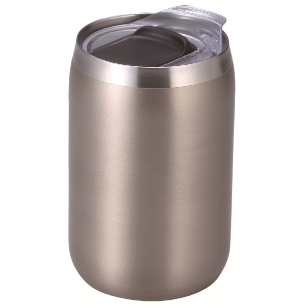 スライド式蓋付き真空二重構造ステンレスタンブラー(シルバー)の商品画像4枚目