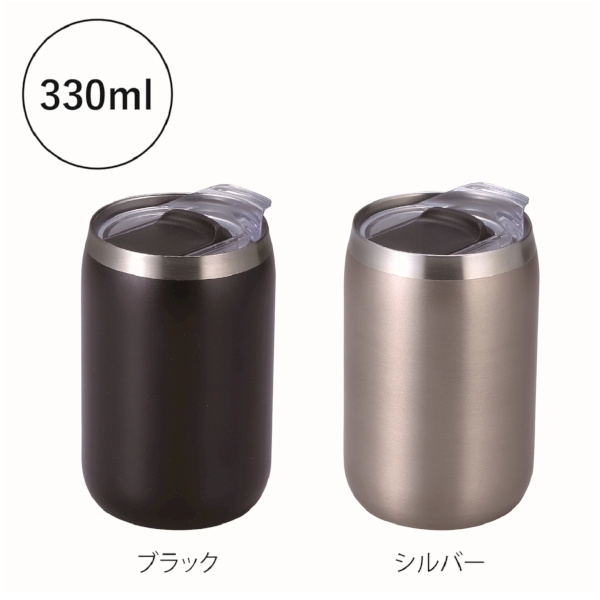 スライド式蓋付き真空二重構造ステンレスタンブラー(シルバー)の商品画像5枚目