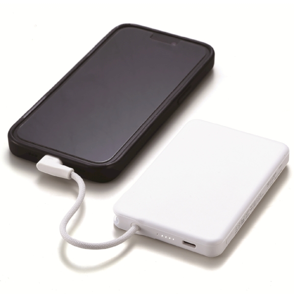 新世代　固体電池モバイルバッテリー5000(ホワイト)の商品画像2枚目