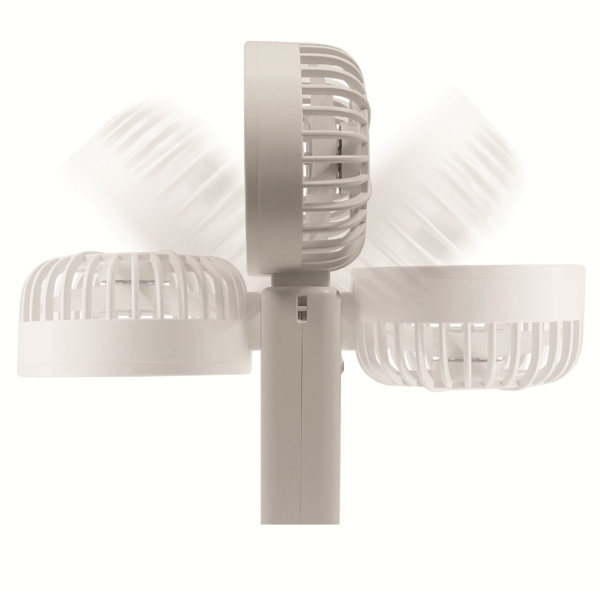 折りたたみ式2WAYダブルファン(カラビナ付き)(アイスグレー)の商品画像5枚目