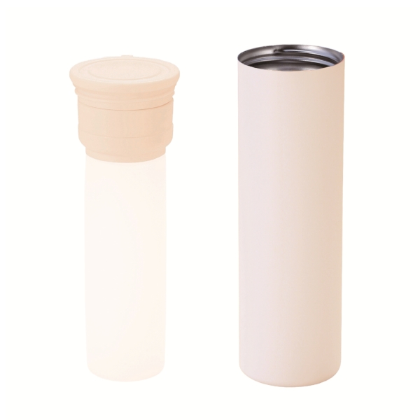 持ち運べるシリコン氷のう(ステンレスケース付き)(ナチュラル)の商品画像5枚目