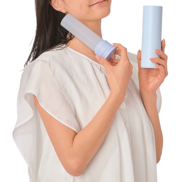 持ち運べるシリコン氷のう(ステンレスケース付き)(スカイブルー)の商品画像4枚目