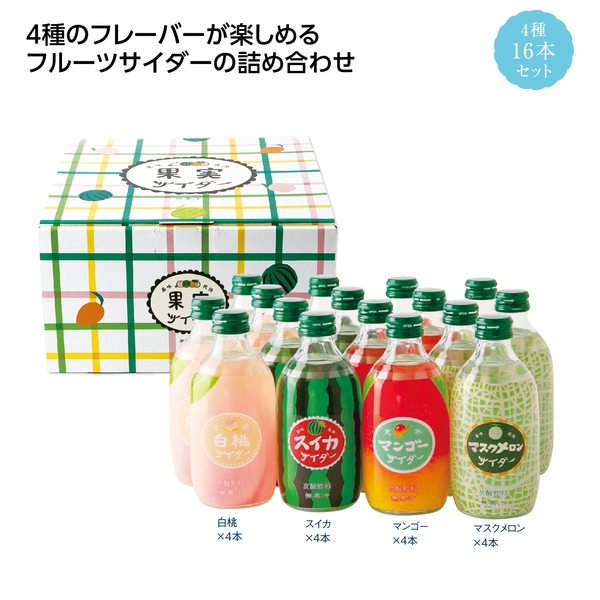 【感謝のカタチ】果実サイダー300ml　16本入ギフト