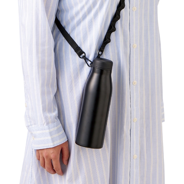 MOTTERU　ショルダーサーモステンレスボトルPLUS：ブラックの商品画像6枚目