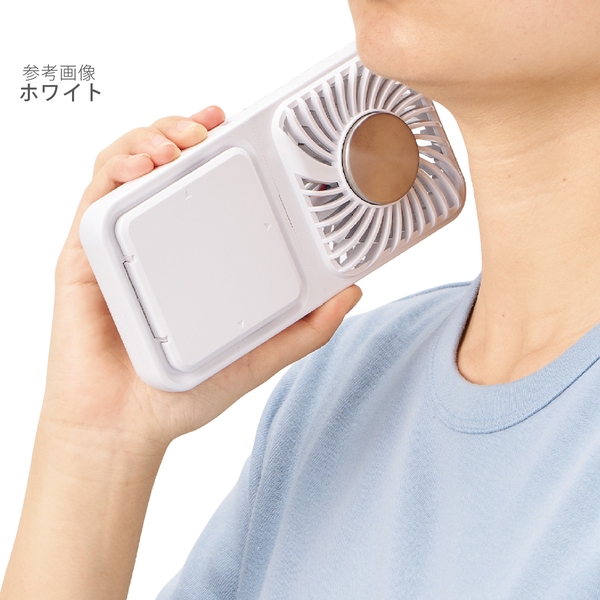スマホスタンド付冷却プレートUSBファン：チャコールブラックの商品画像9枚目