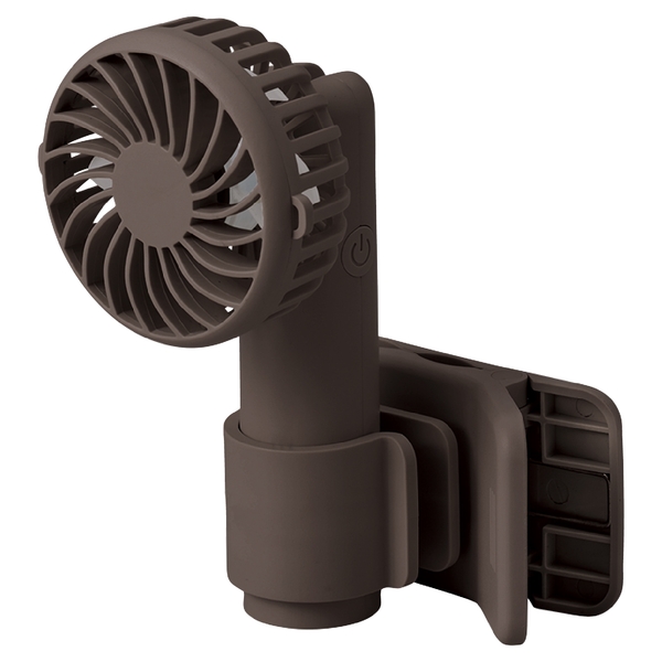 日傘にもつけられるクリップ付ハンディファン：チャコールブラックの商品画像8枚目