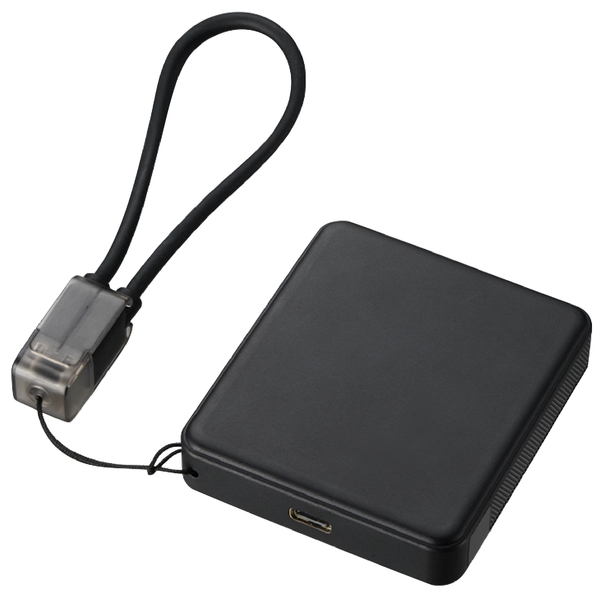 PD急速充電コードストラップ付モバイルチャージャー5000(全面印刷対応)：ブラックの商品画像7枚目