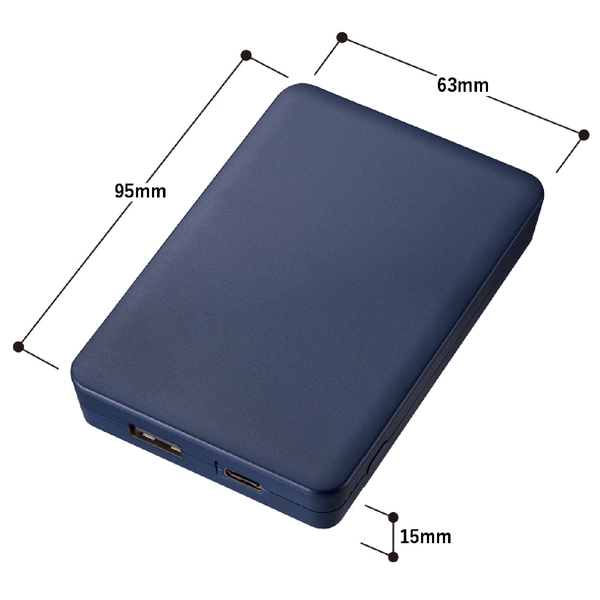 全面印刷できるモバイルチャージャー4000　スクエア：ネイビーの商品画像6枚目