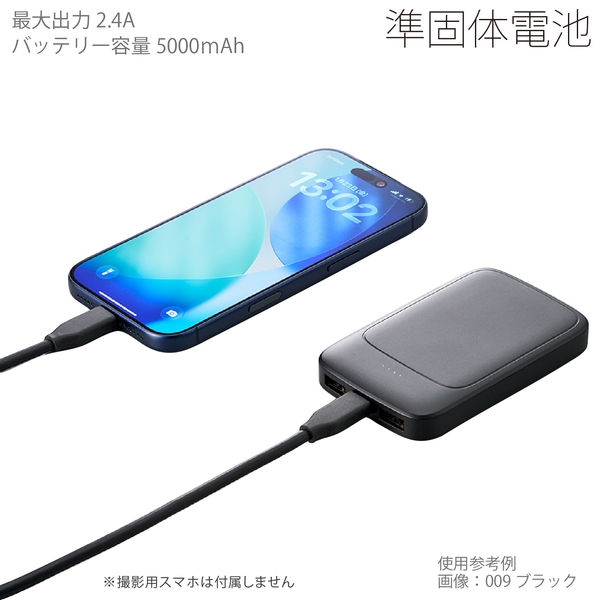 モバイルチャージャー5000（準固体使用）：ブラックの商品画像6枚目