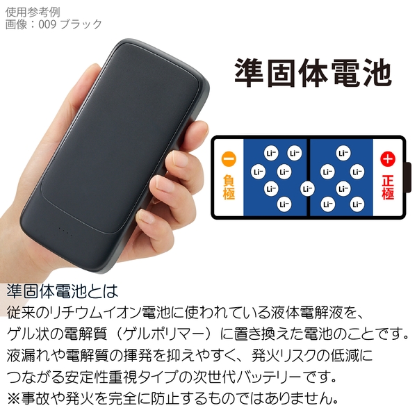 モバイルチャージャー10000（準固体使用）：ブラックの商品画像2枚目
