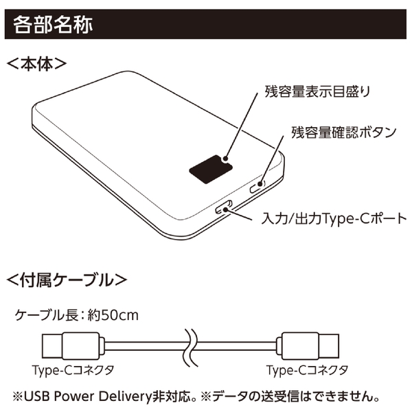 マグネット対応モバイルチャージャー5000（準固体使用）：ブラックの商品画像13枚目
