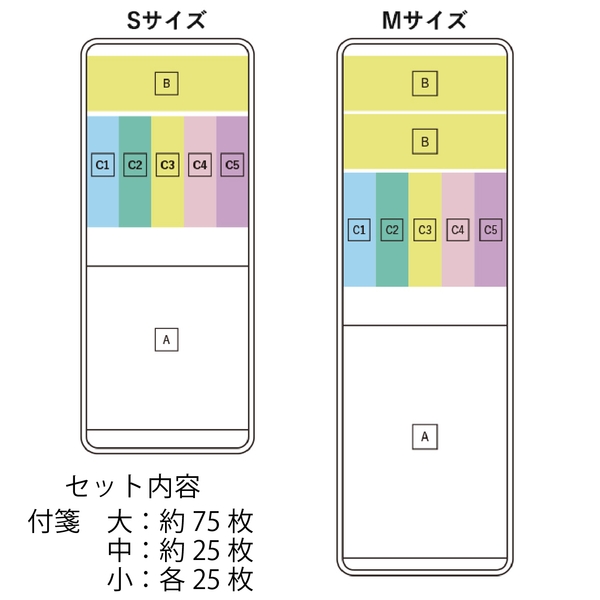 合皮カバー付箋セット(M)：ブラックの商品画像12枚目