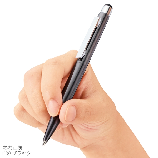 タッチペン付クールメタルボールペン(再生ステンレス)：ブルーの商品画像4枚目