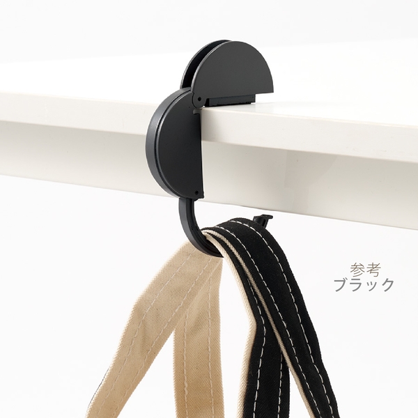 チャームラウンドバッグハンガー：ブラックの商品画像4枚目