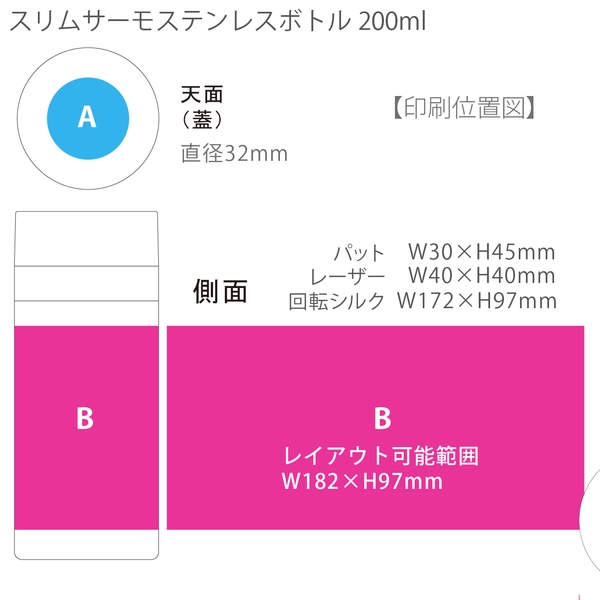 ステンレスサーモドリンクボトル200ml：レッドの商品画像3枚目