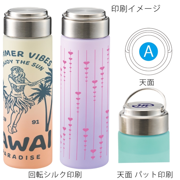 グラデーションハンドルクリアボトル500ml：ピンク×パープルの商品画像2枚目