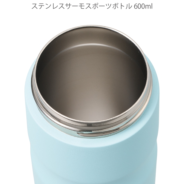 ステンレスサーモスポーツボトル600ml：ブラックの商品画像4枚目