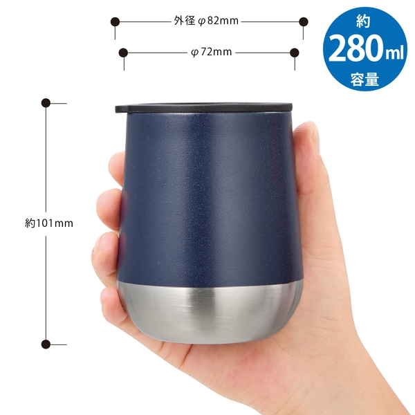 Zalattoフタ付サーモラウンドタンブラー：ブラックの商品画像8枚目