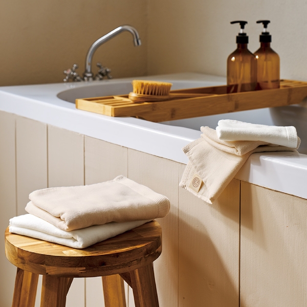 オーガニックコットン　フェイスタオル：ホワイトの商品画像7枚目