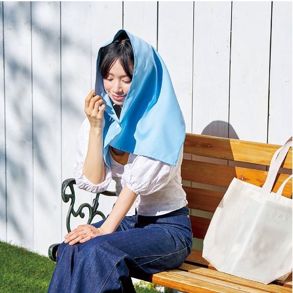 遮光UVカットタオル：ライトブルーの商品画像5枚目
