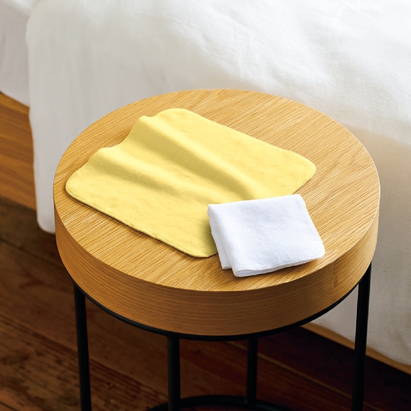 プリントしやすいコットンシャーリングミニタオル：ライトブルーの商品画像6枚目