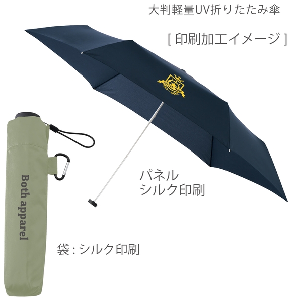 大判軽量UV折りたたみ傘：ブラックの商品画像7枚目