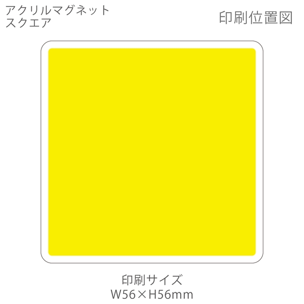 アクリルマグネット　スクエア：クリアの商品画像3枚目