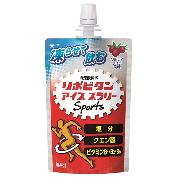 凍らせて飲む　リポビタンアイススラリーSports　ソルティライチ風味120gの商品画像2枚目