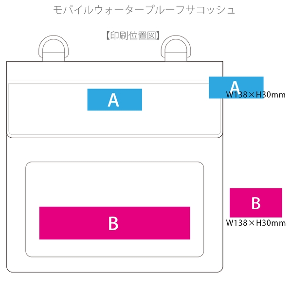 モバイルウォータープルーフサコッシュ：ホワイトの商品画像3枚目