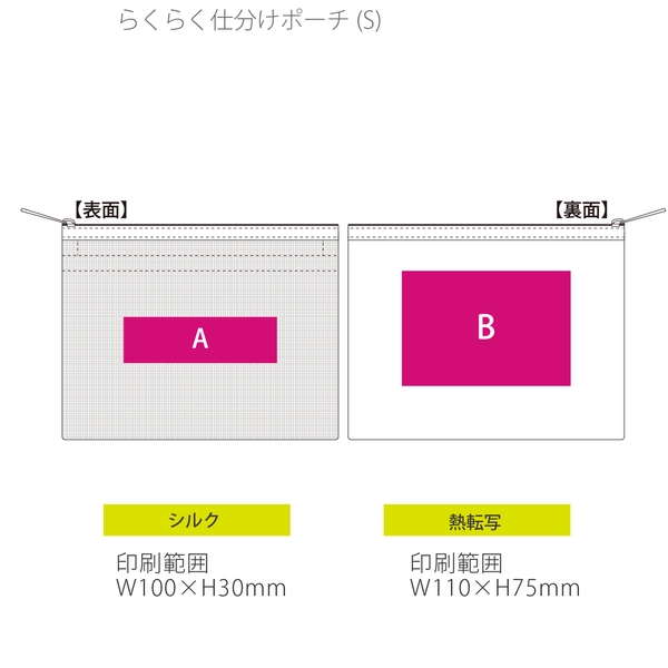 らくらく仕分けポーチ(S)：ホワイトの商品画像3枚目