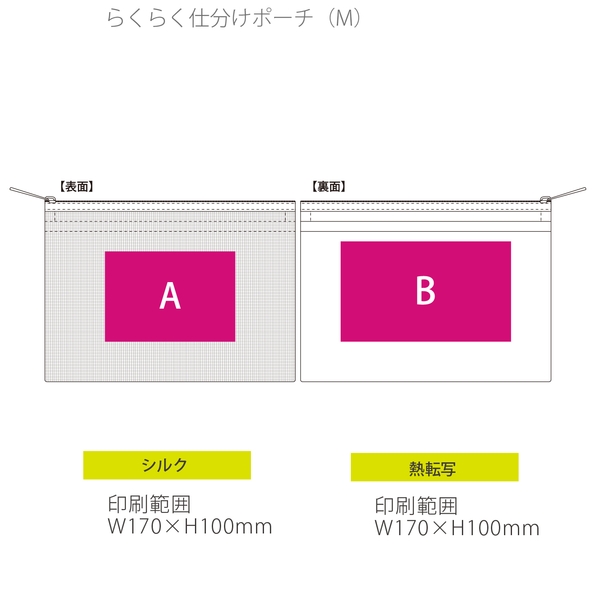 らくらく仕分けポーチ(M)：ホワイトの商品画像3枚目