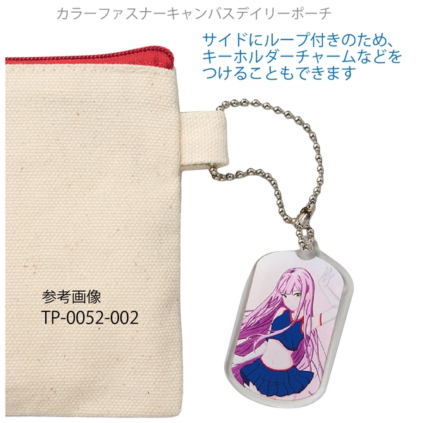 カラーファスナーキャンバスデイリーポーチ：イエローの商品画像5枚目