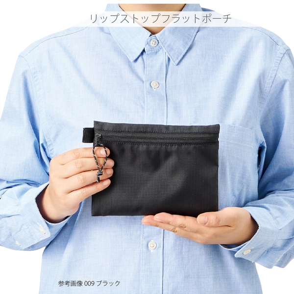 リップストップフラットポーチ(S)：ネイビーの商品画像11枚目