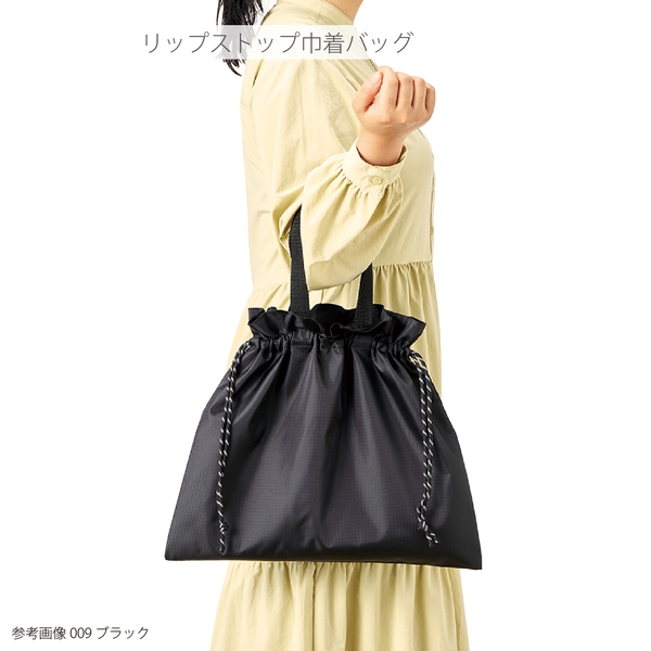 リップストップ巾着バッグ：ホワイトの商品画像10枚目