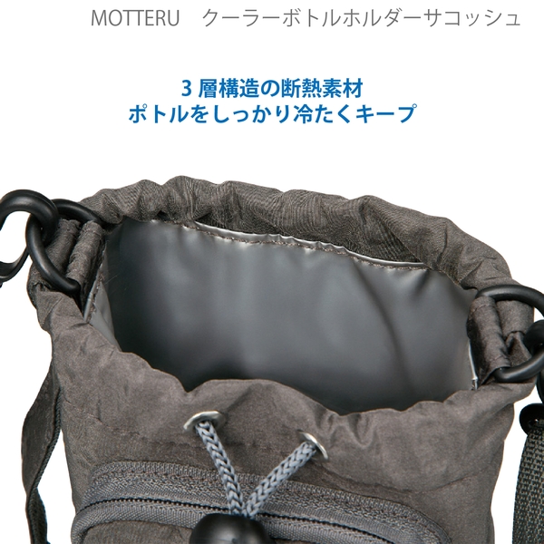 MOTTERU　クーラーボトルホルダーサコッシュ：ライトブルーの商品画像7枚目