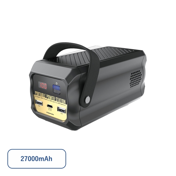 超小型ポータブル電源80W：ブラック