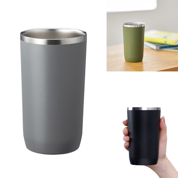 Zalatto　サーモタンブラー450ml：ダークシルバー